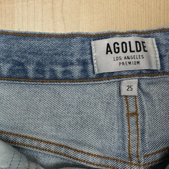 Agolde Parker Vintage Cut Off Shorts, Size 25 - Picture 4 of 9